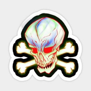 ALIEN PIRATE SKULL Sticker